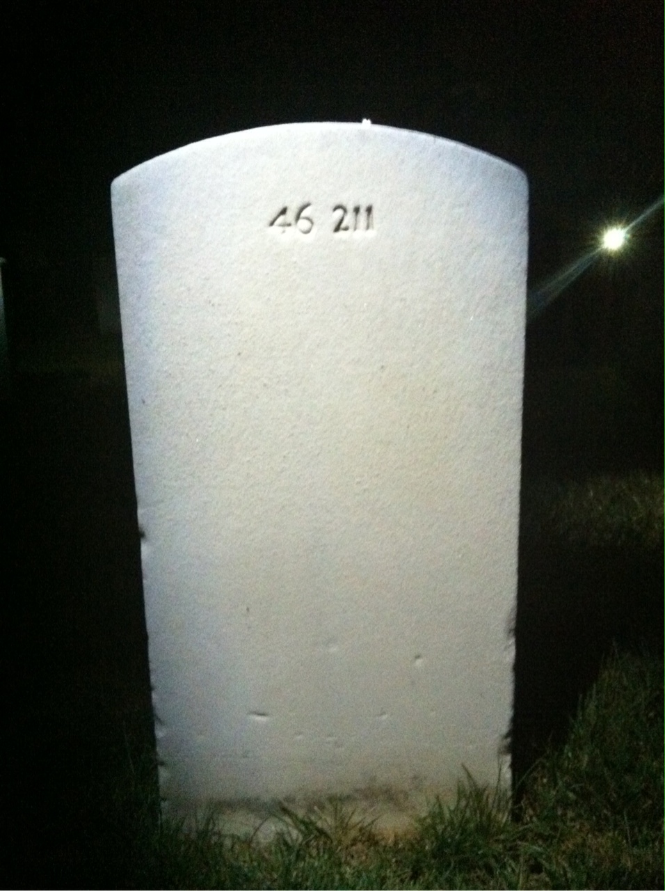 Back of headstone — Luther Armstrong