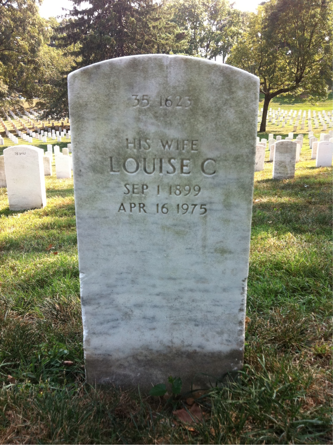 Back of headstone — Edward Allen