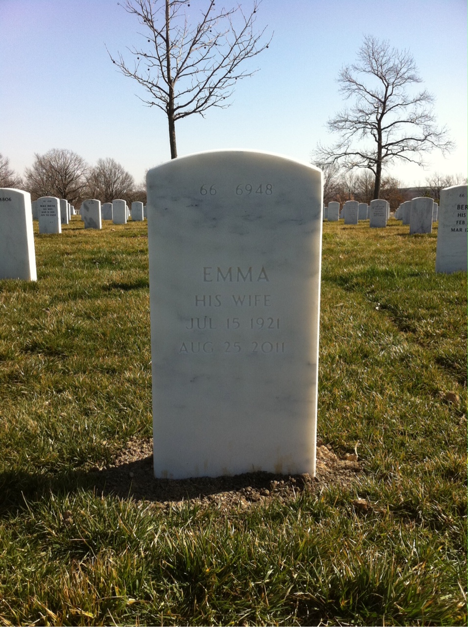 Back of headstone — Peter Pedrotti