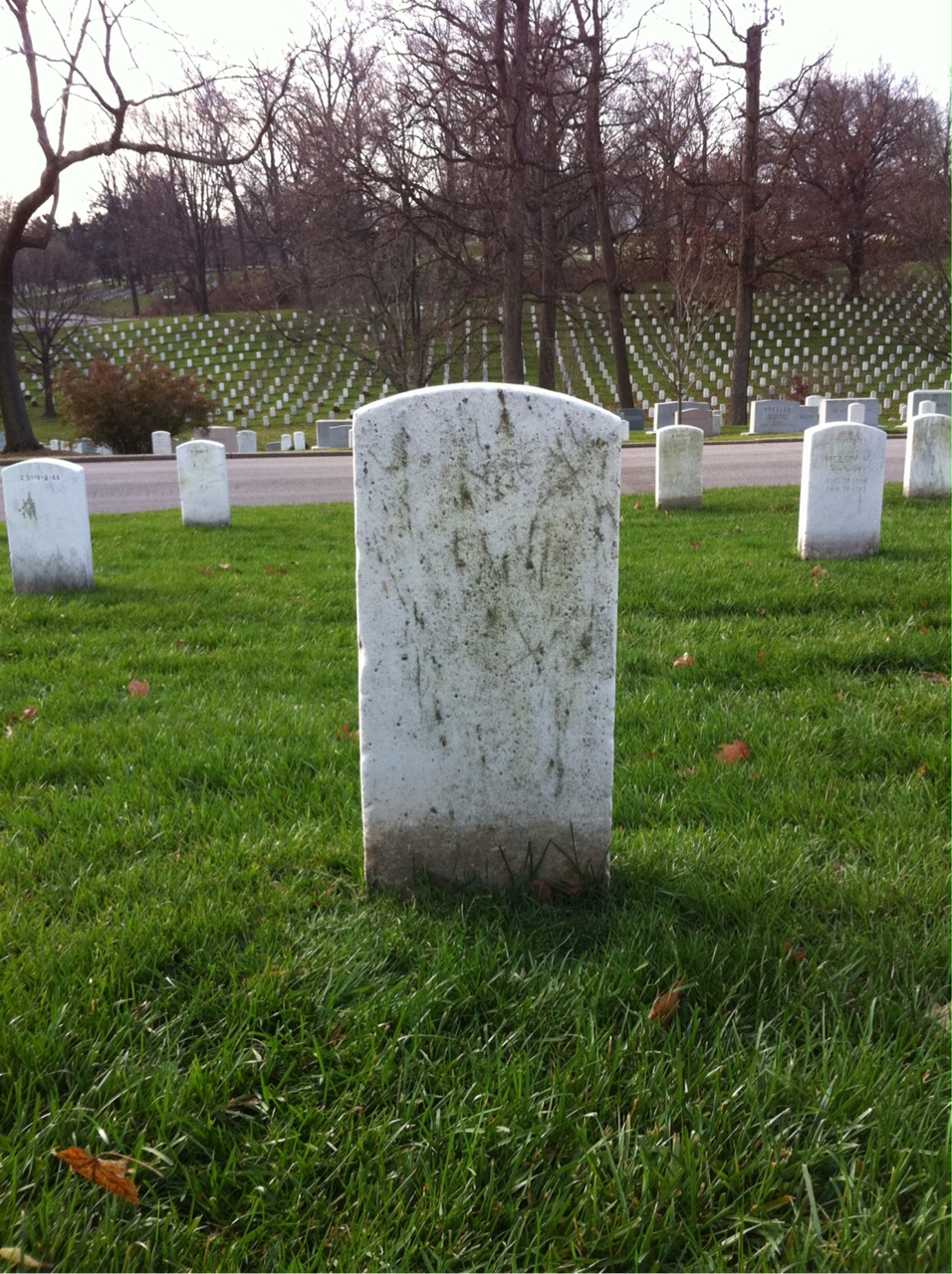 Back of headstone — Deville Ballard