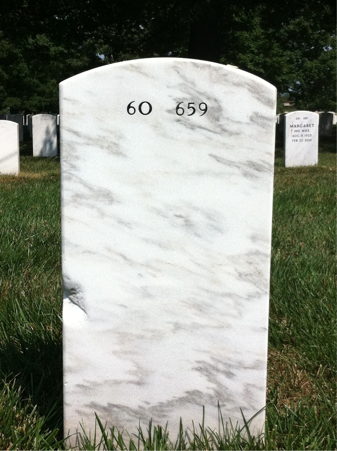 Back of headstone — Oscar Truell