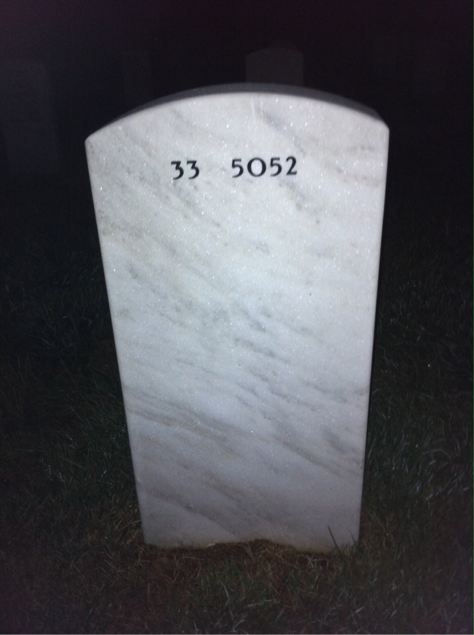 Back of headstone — Edmund Spinella