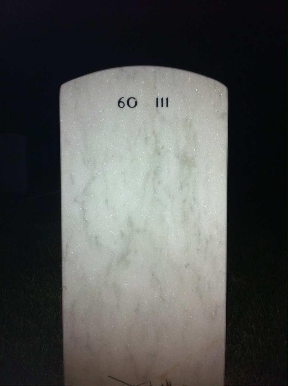Back of headstone — Ural Cater