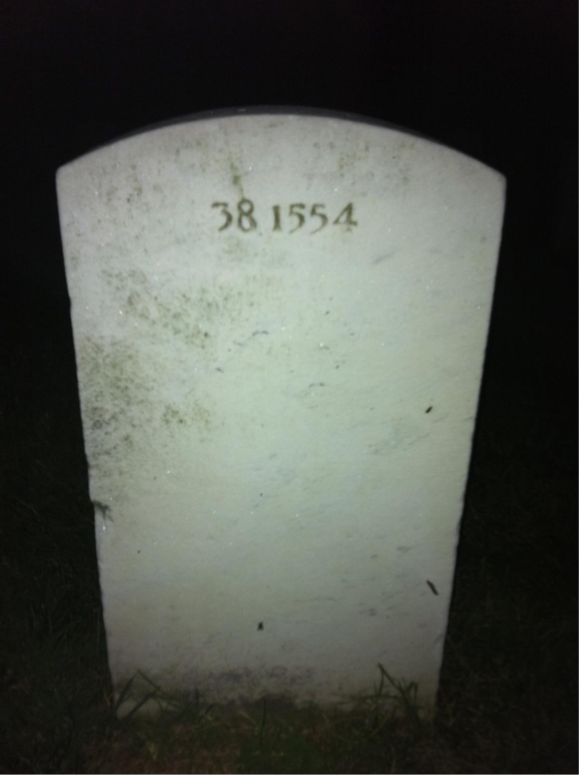 Back of headstone — Samuel W Brown