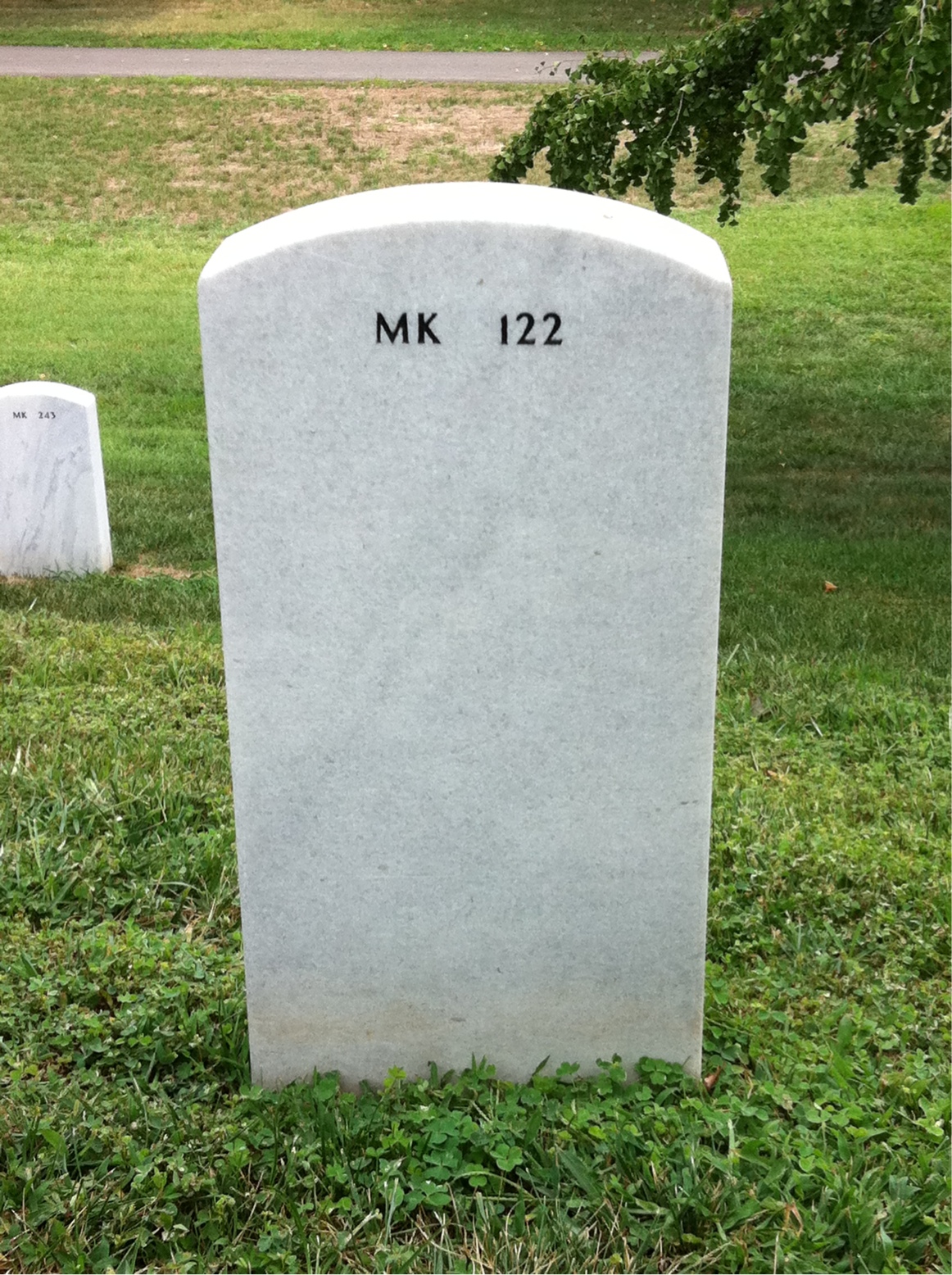 Back of headstone — John Breen