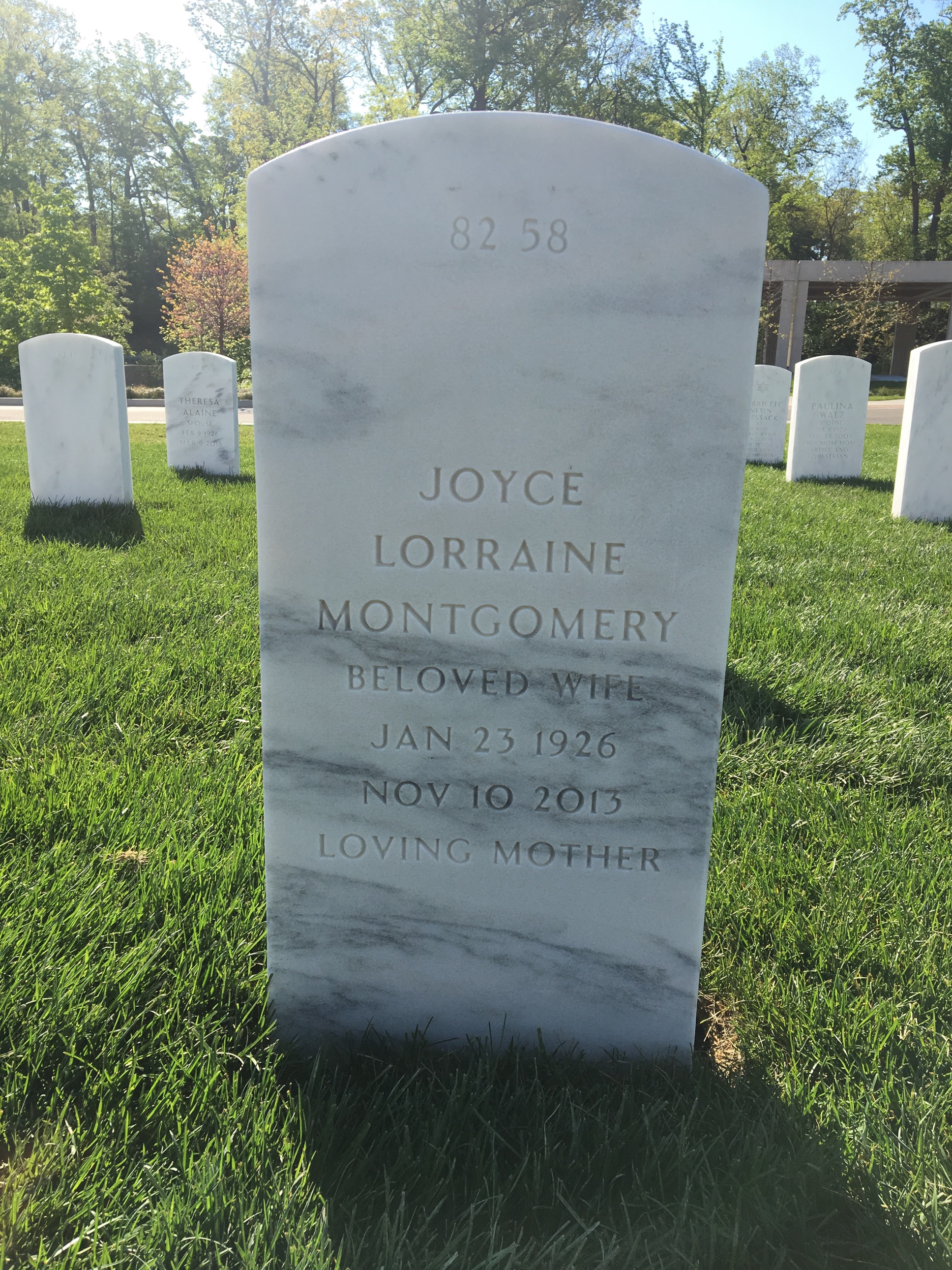 Back of headstone — John Montgomery