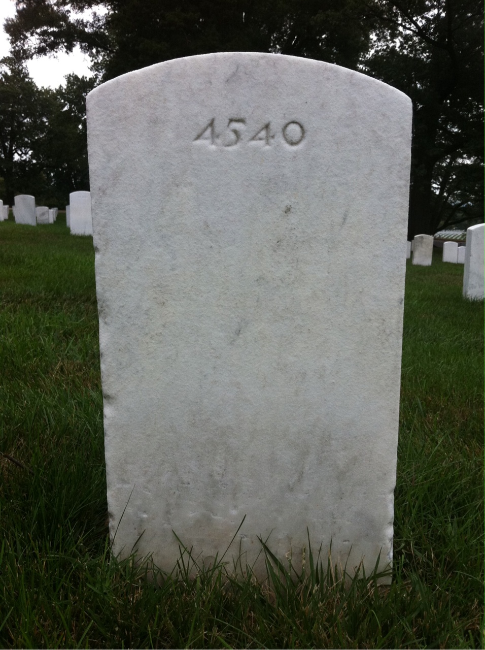 Back of headstone — Billy Mckee
