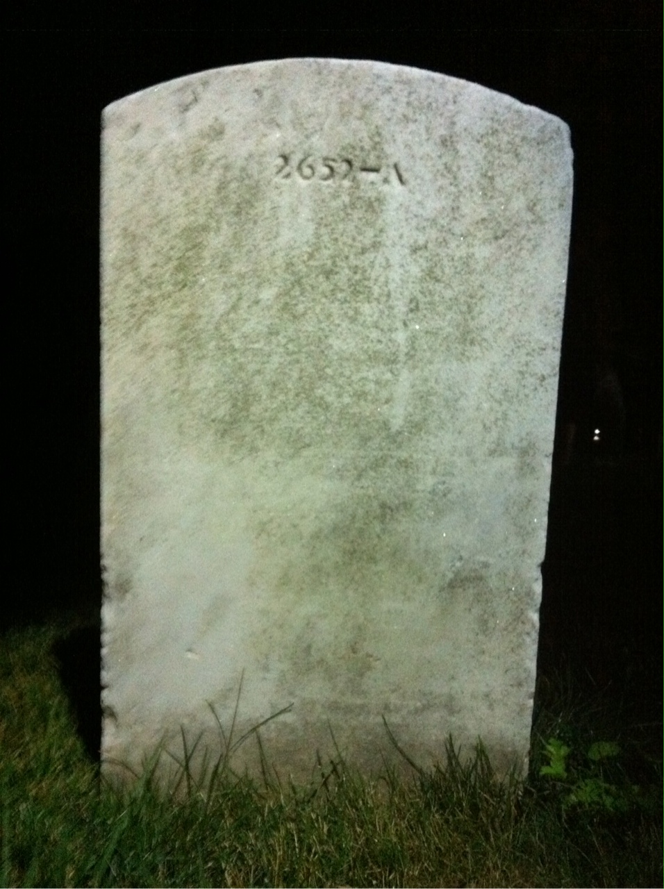 Back of headstone — William Bennett