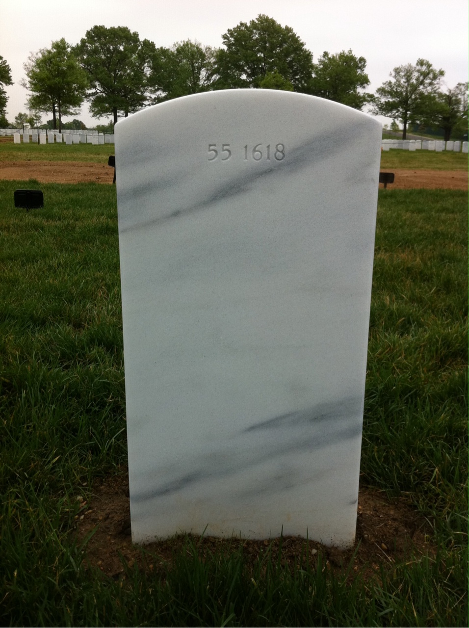 Back of headstone — Richard B Braxton