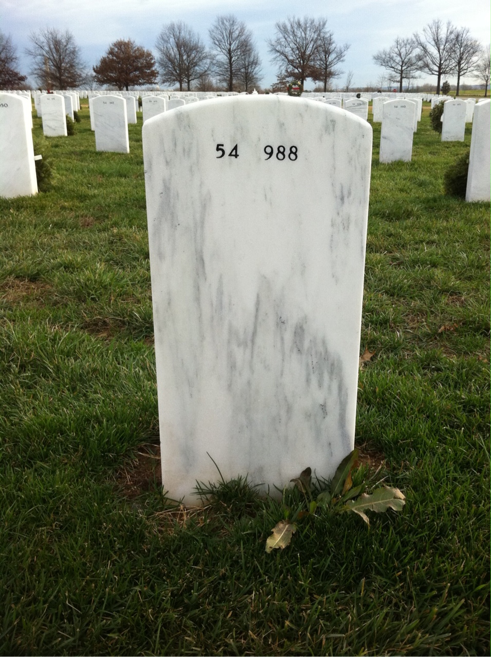 Back of headstone — Arthur Staveley