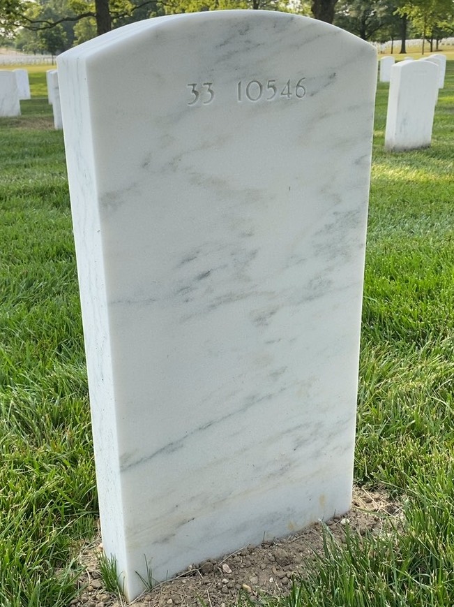 Back of headstone — William Bennett