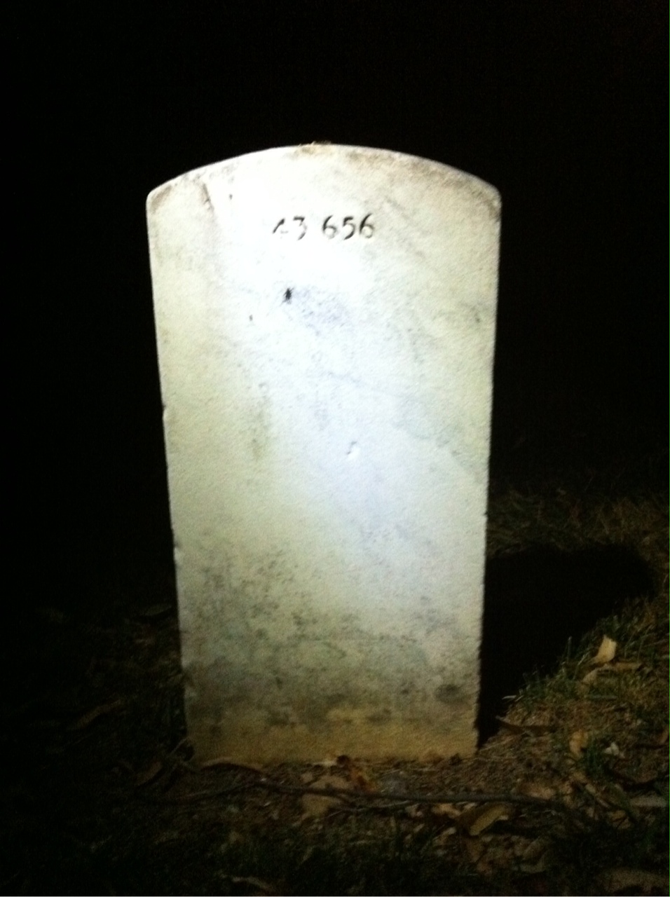Back of headstone — William Shaw