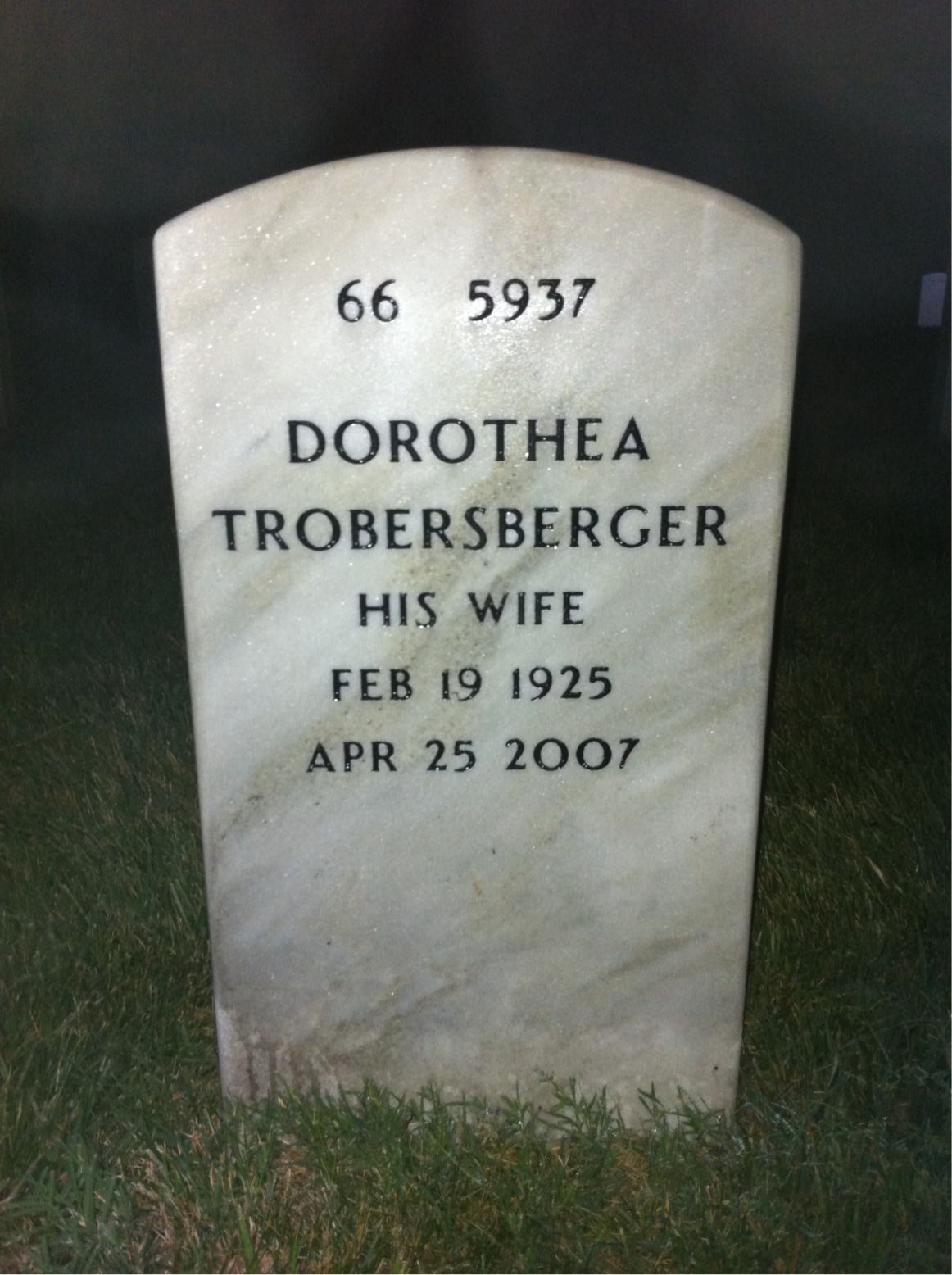 Back of headstone — Lucien Danis