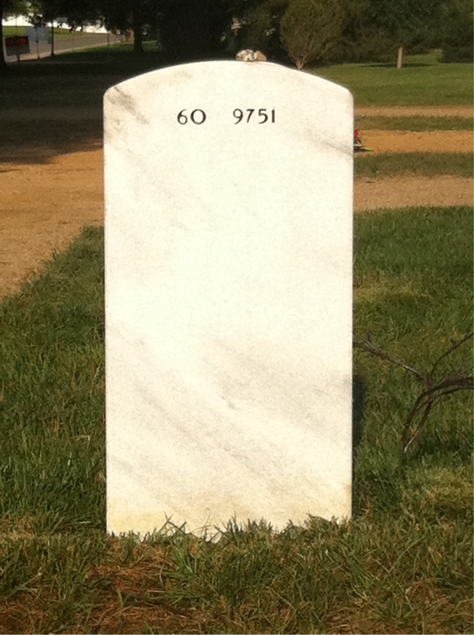 Back of headstone — Michael Davis Elm