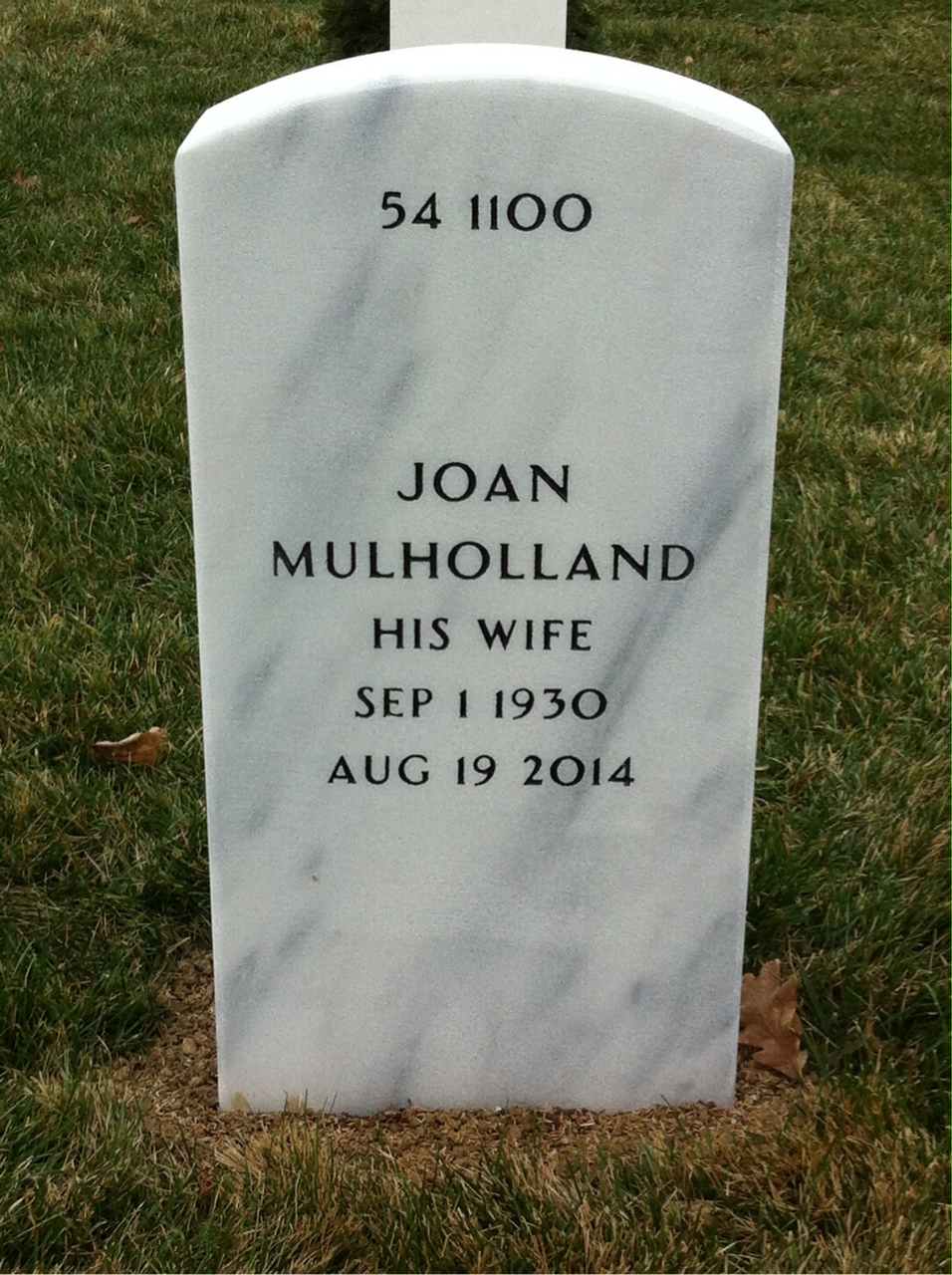 Back of headstone — Bernard Conroy