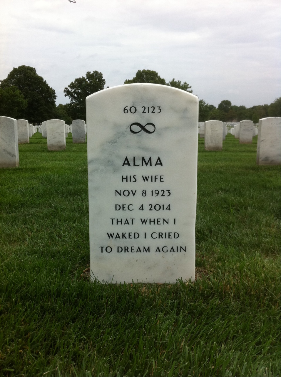 Back of headstone — Robert Miller