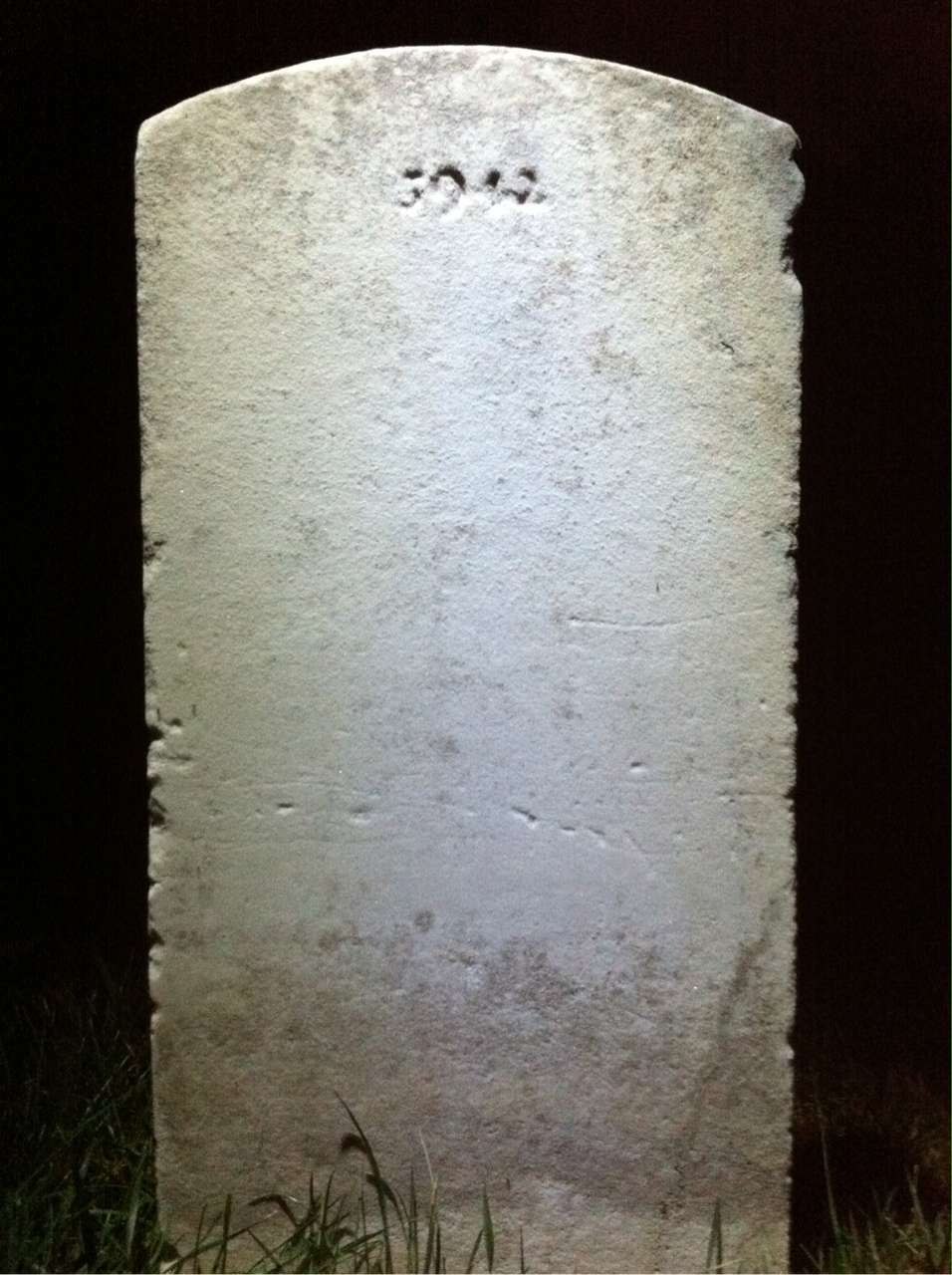 Back of headstone — Frederick Morrison