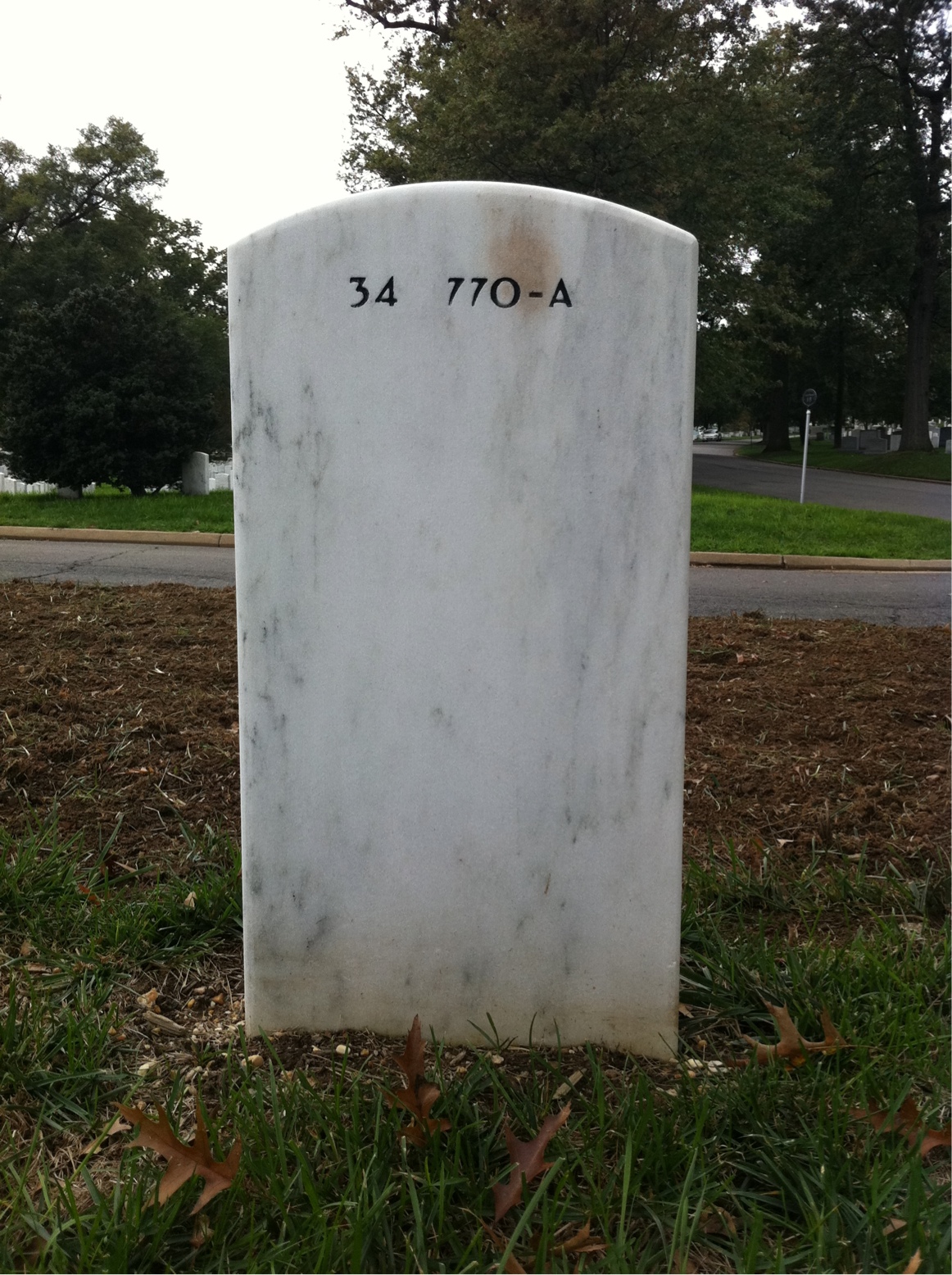 Back of headstone — Charles Allen