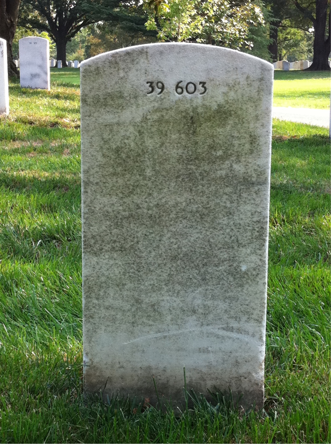 Back of headstone — William Miller