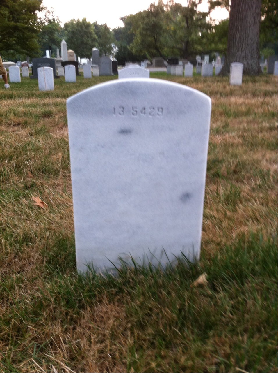 Back of headstone — Orsen Baldwin