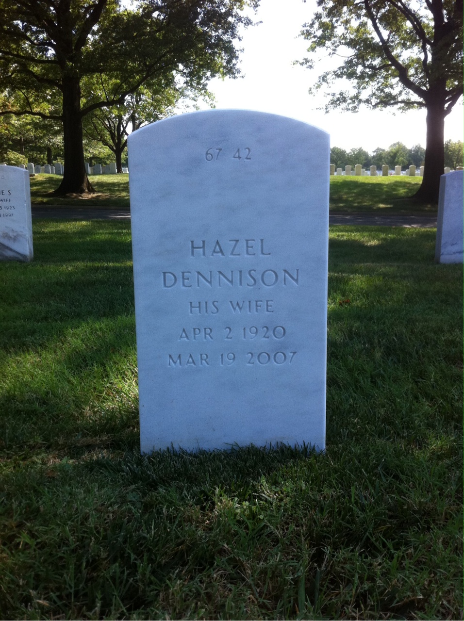 Back of headstone — Walter Gesin
