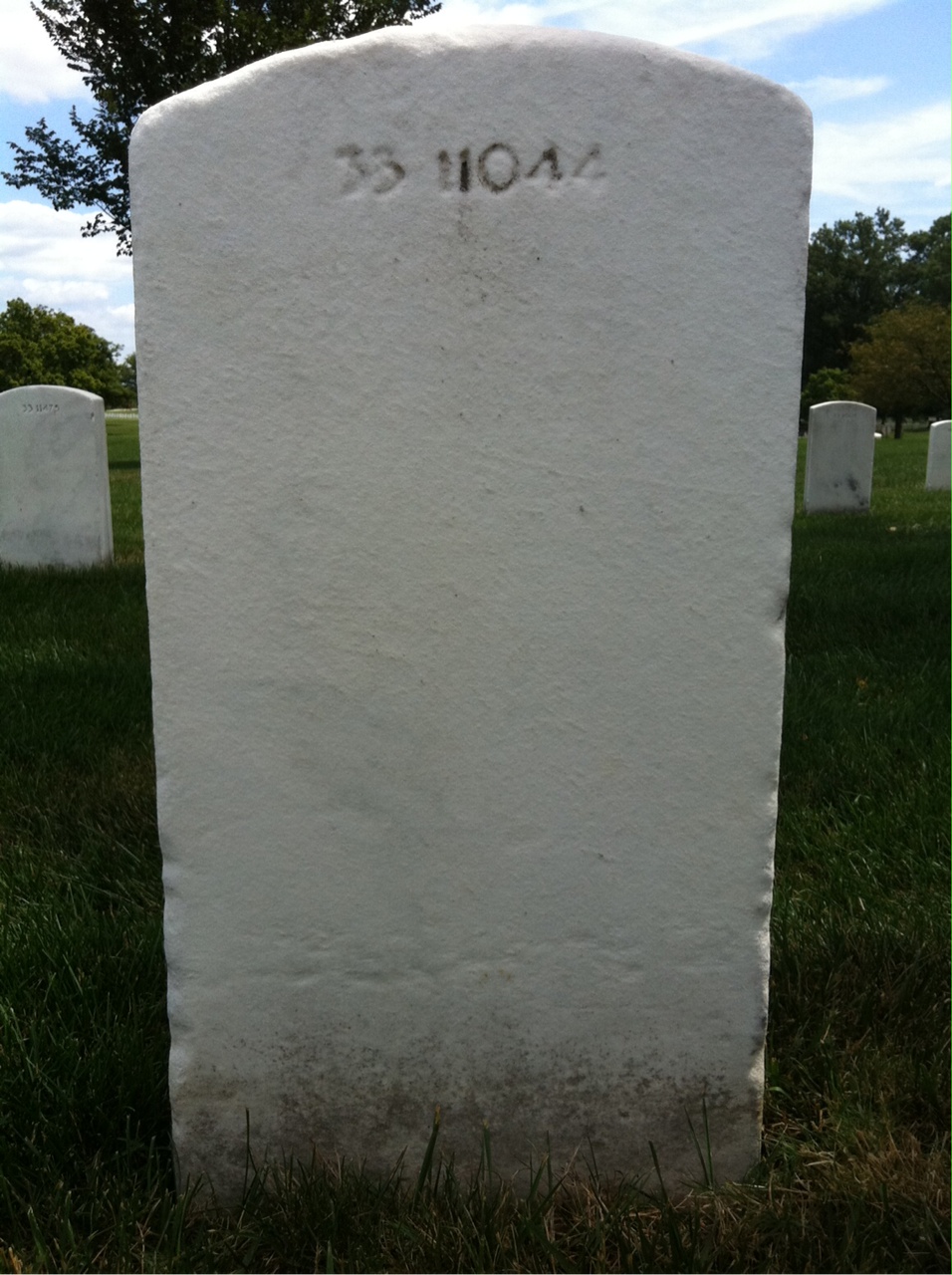 Back of headstone — Kenneth Mower