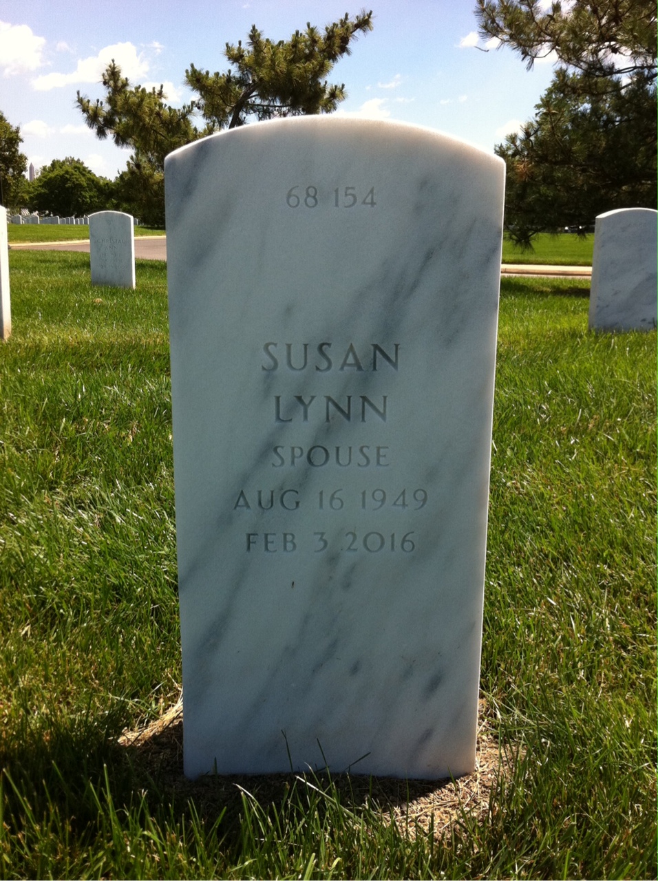 Back of headstone — Thomas Johnson