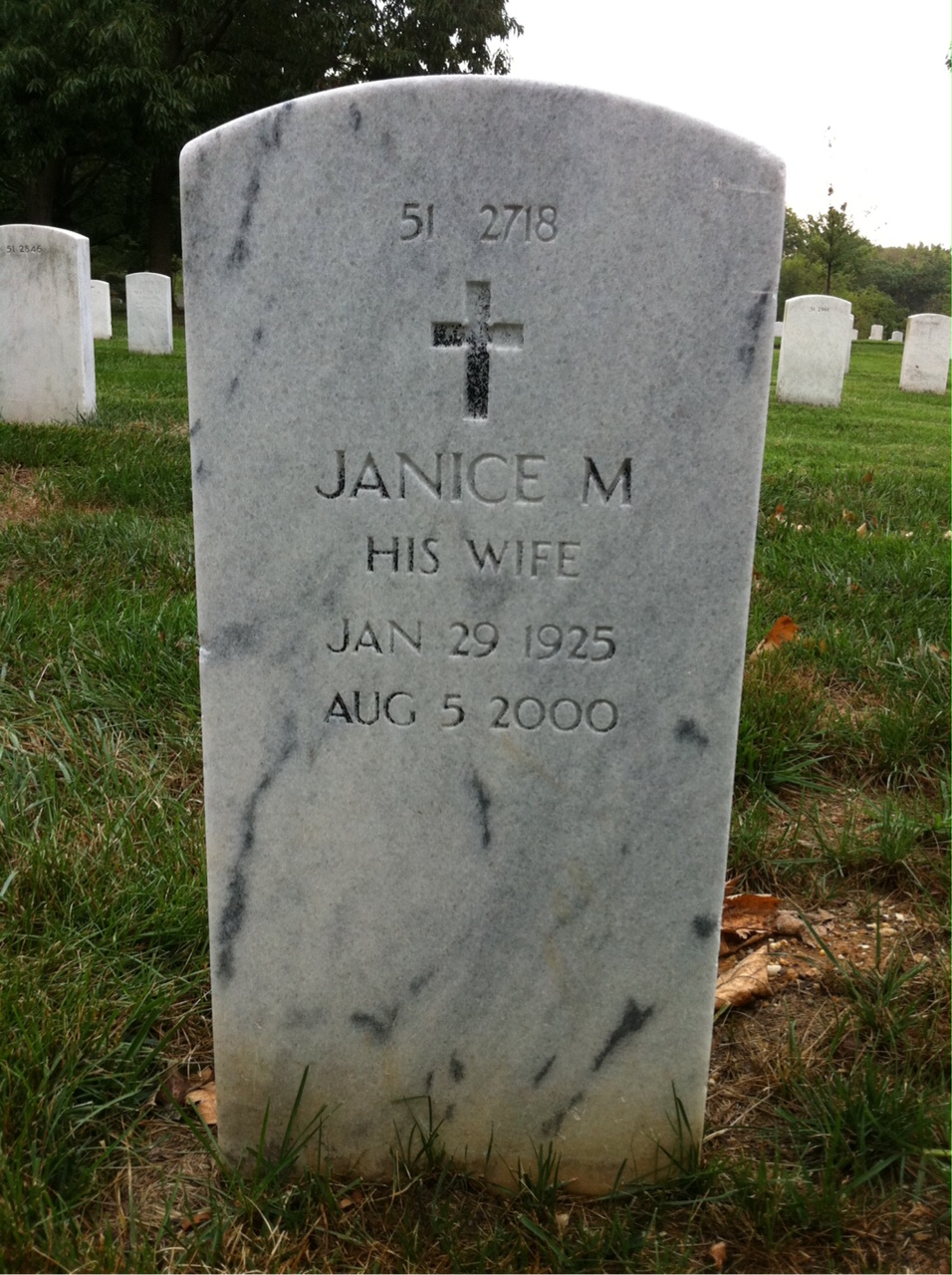Back of headstone — Royal Murray