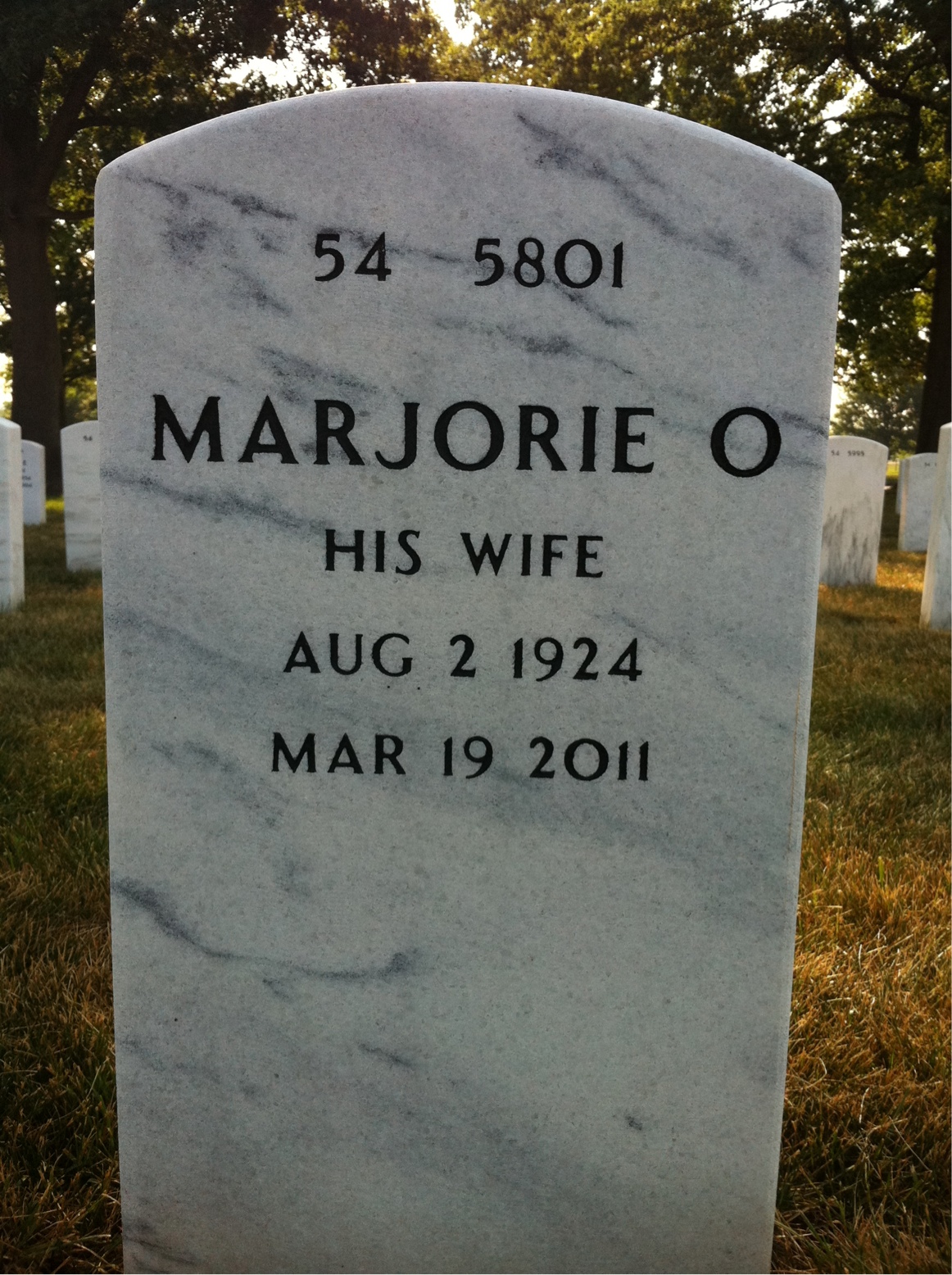 Back of headstone — David Perry