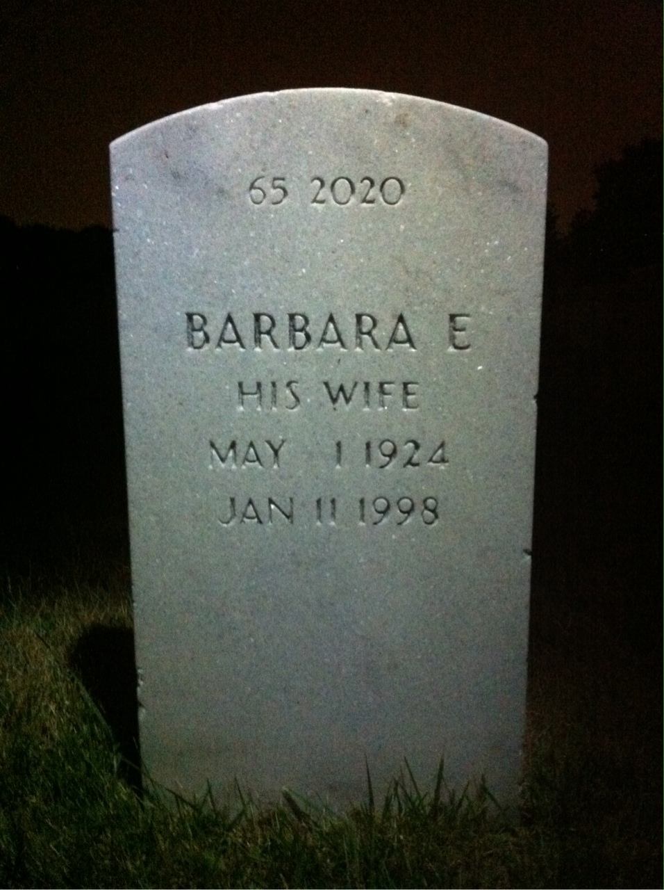 Back of headstone — John J Mcilvain