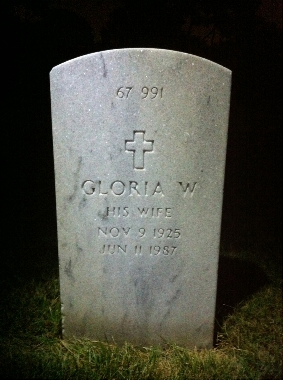 Back of headstone — William Mueller