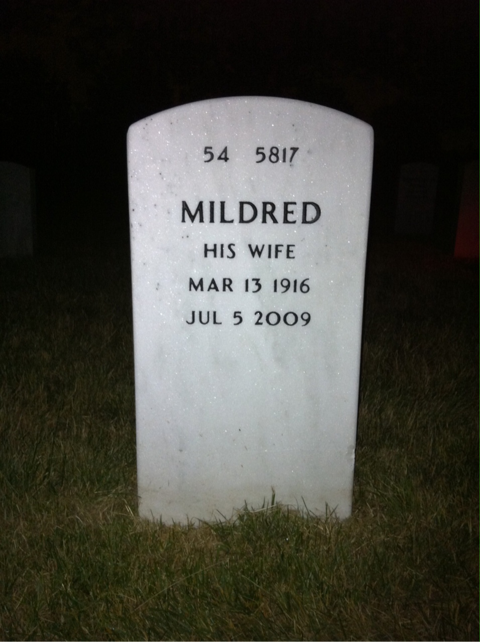 Back of headstone — Robert Strayer