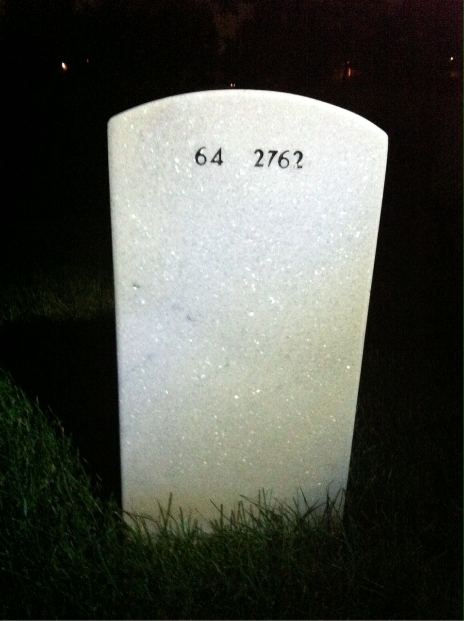 Back of headstone — Donald Trent