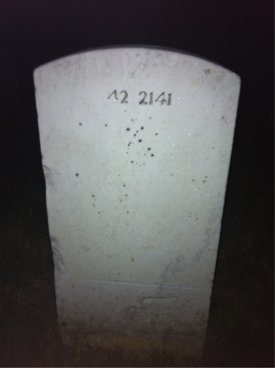 Back of headstone — Robert Musselman