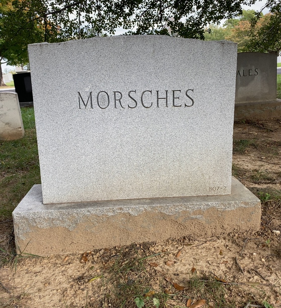 Back of headstone — Robert Morsches
