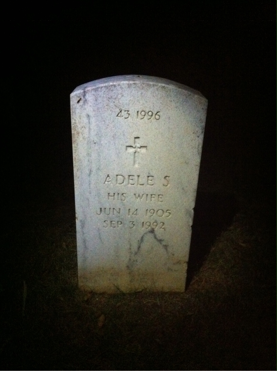 Back of headstone — William Murray