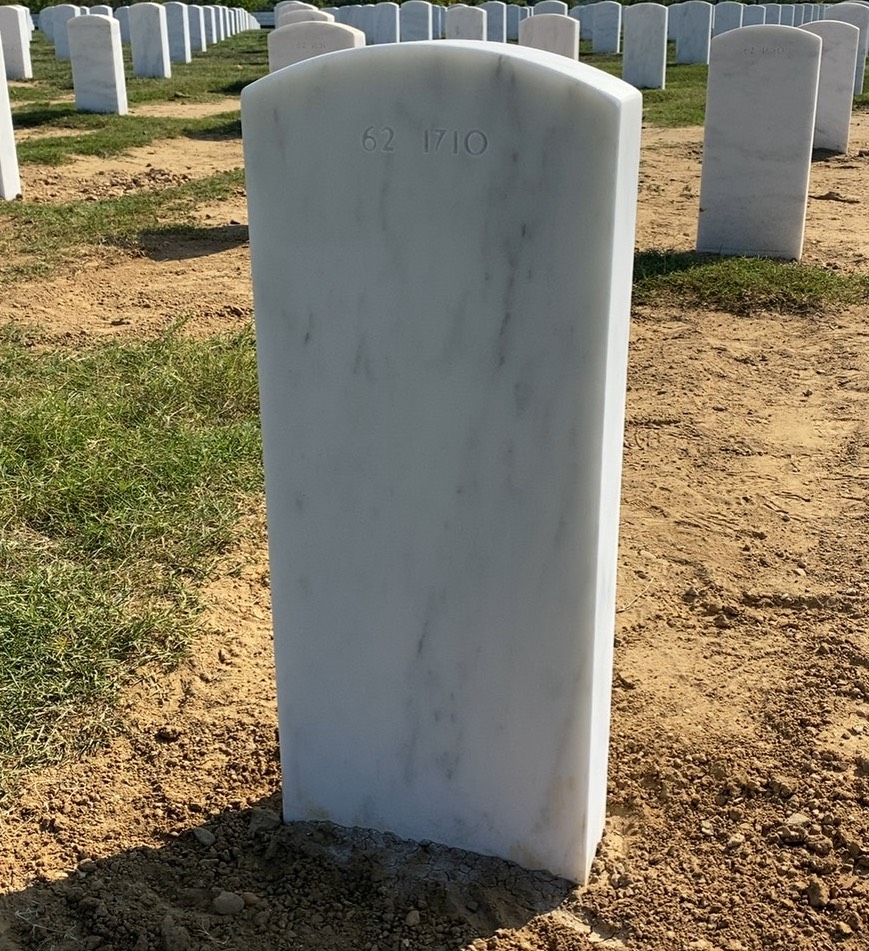 Back of headstone — Gilbert Monell