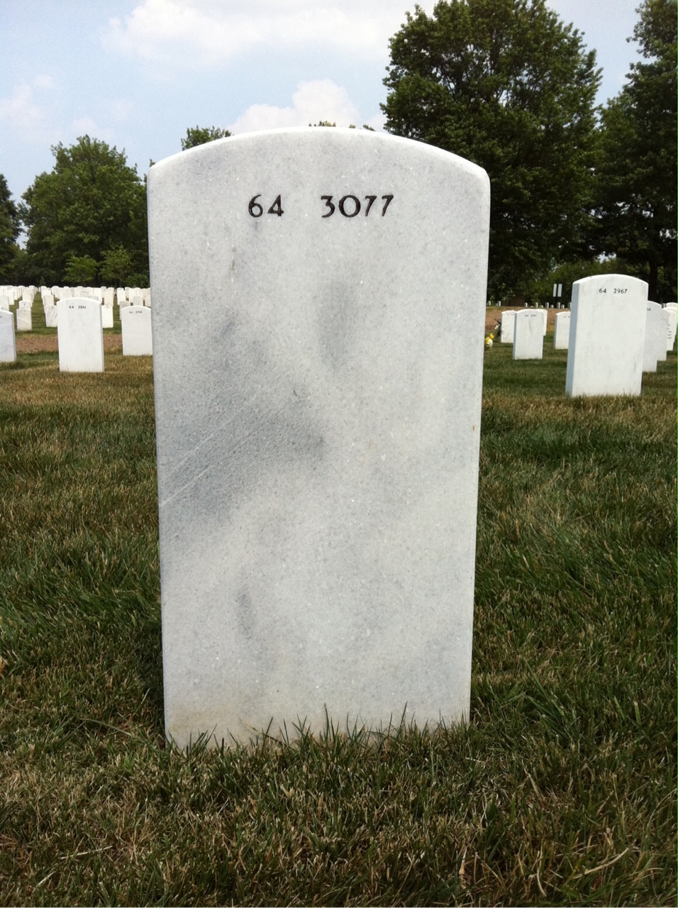 Back of headstone — Leslie Palmer