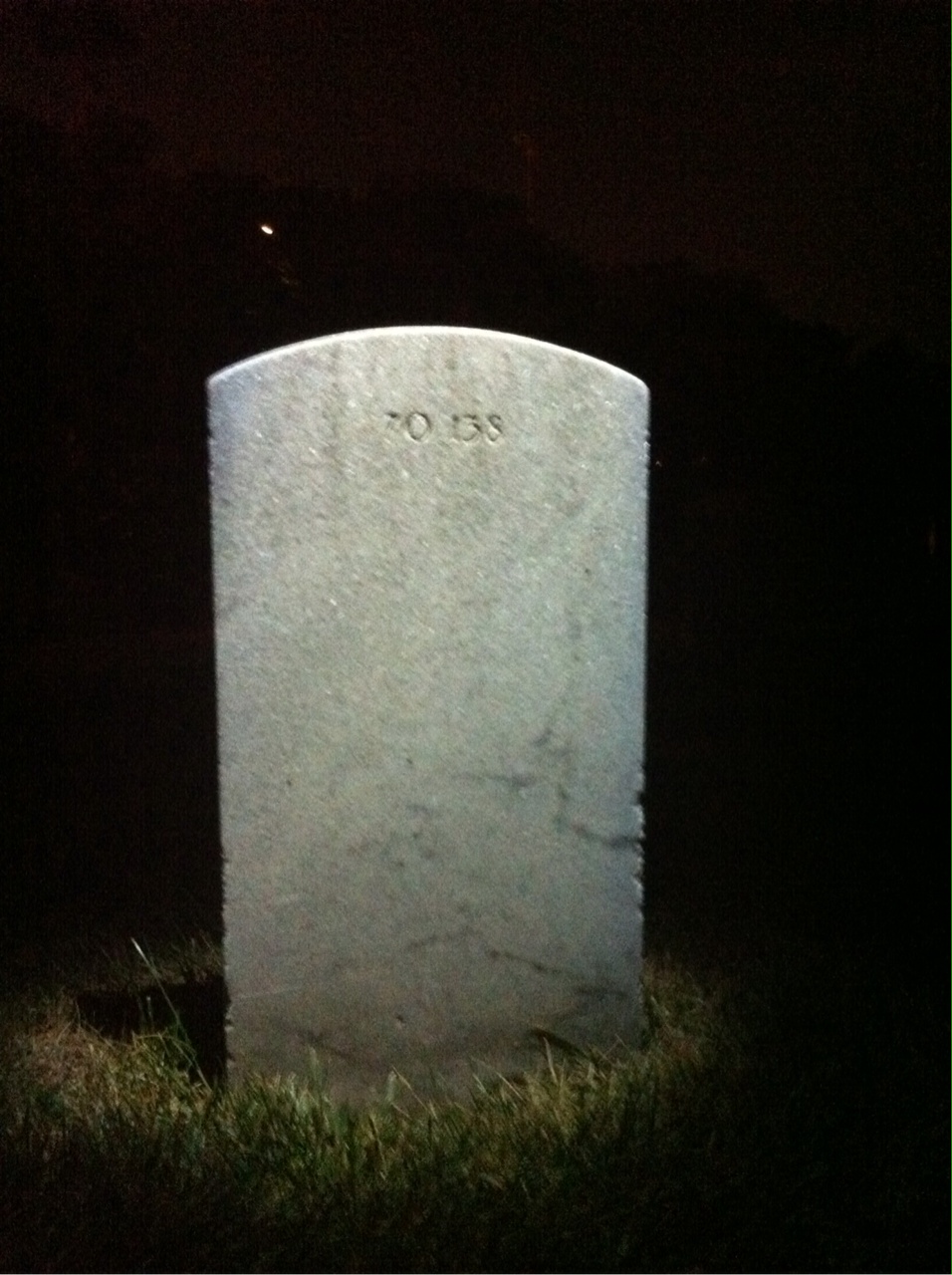 Back of headstone — Walter Morris