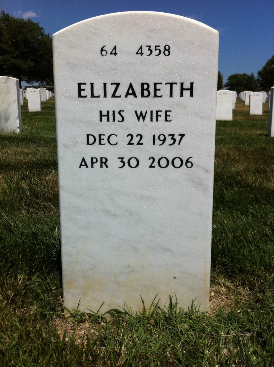 Back of headstone — Don Schwab