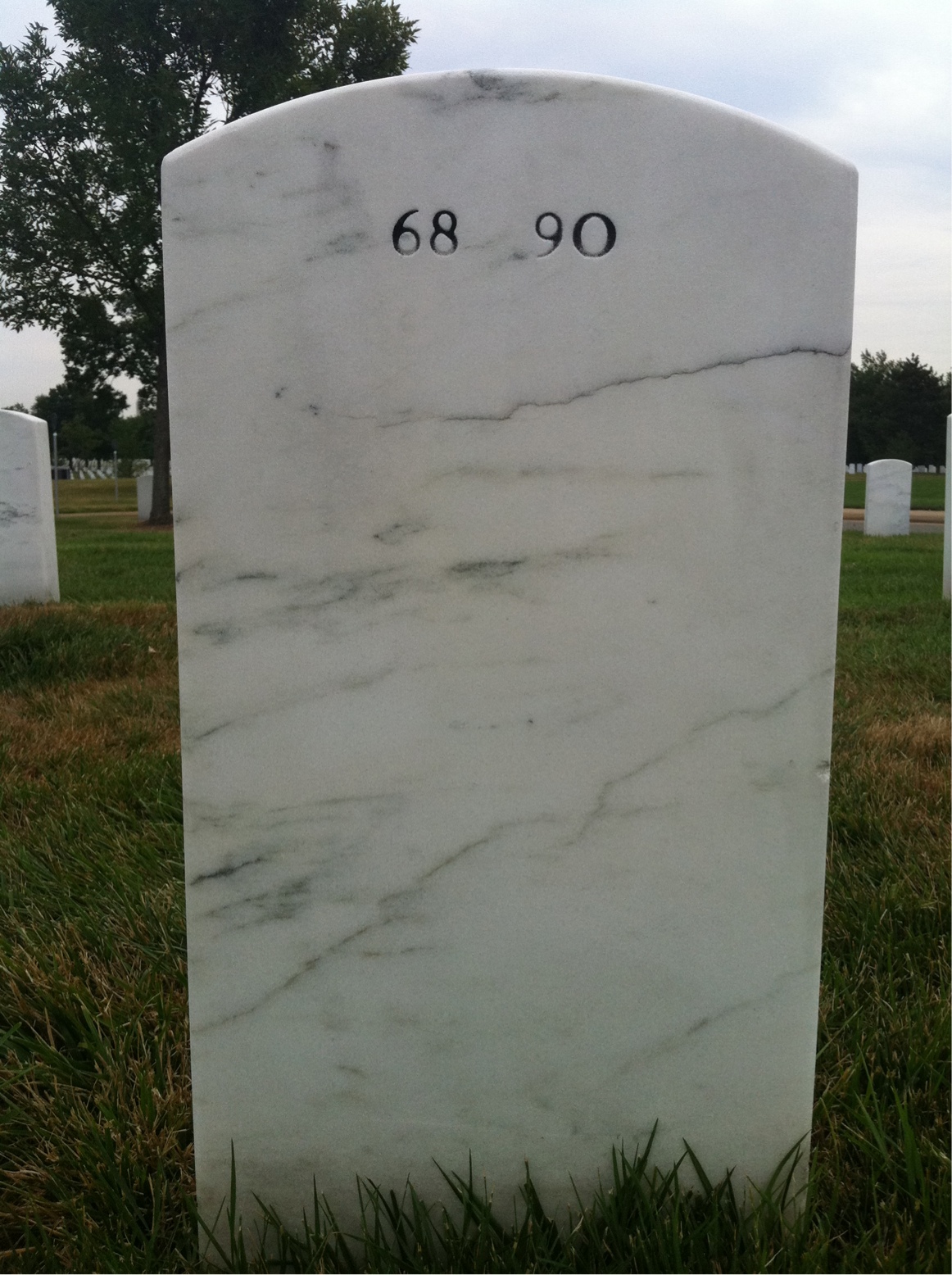 Back of headstone — Jack Scheible