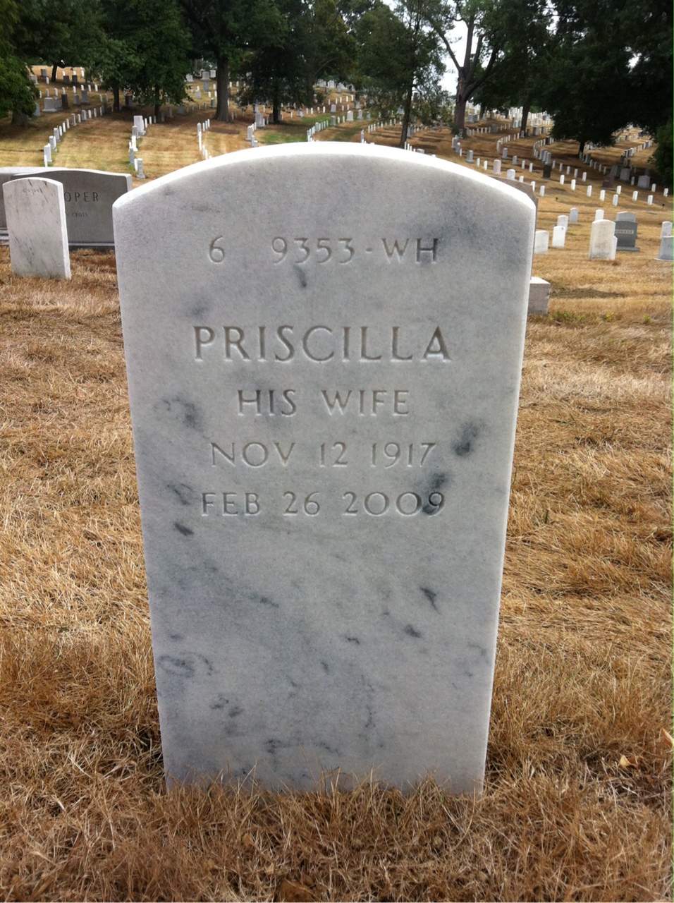 Back of headstone — Francis Bates