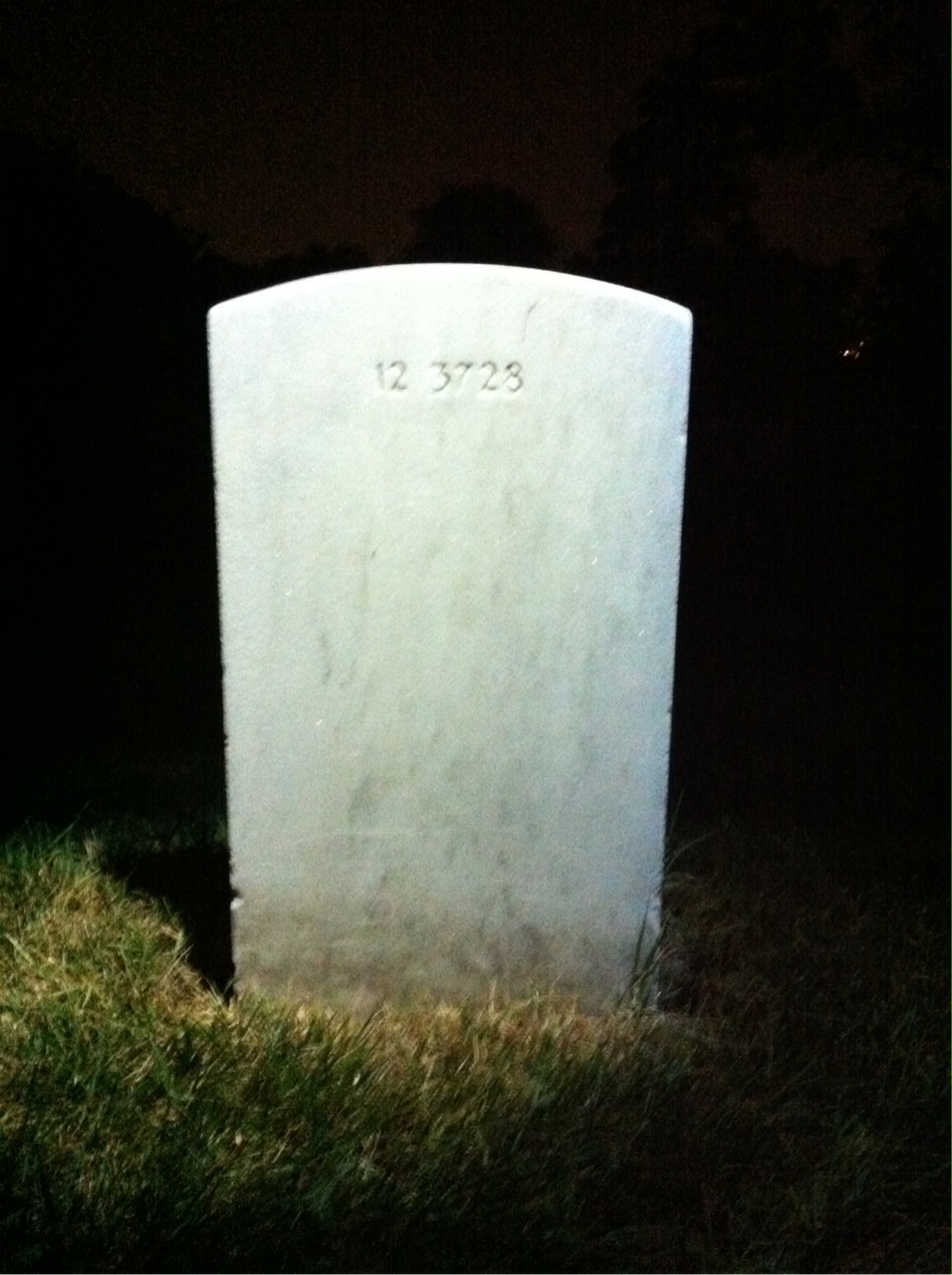 Back of headstone — Maurice Blair