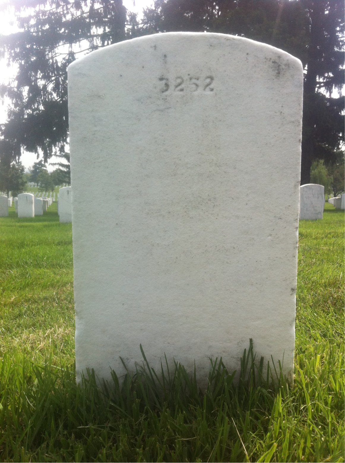 Back of headstone — Donald Augusterfer