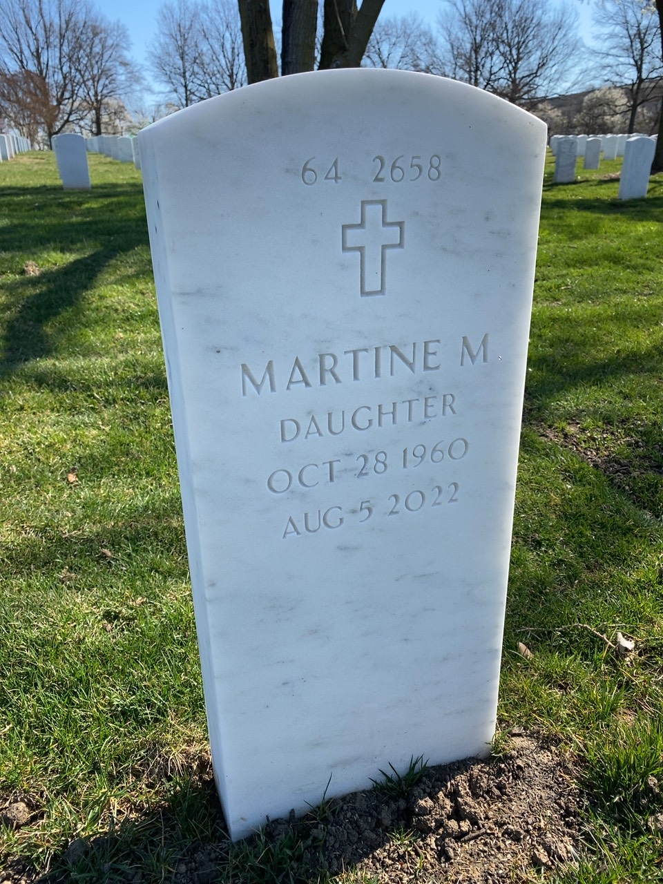 Back of headstone — Leo Mccarthy