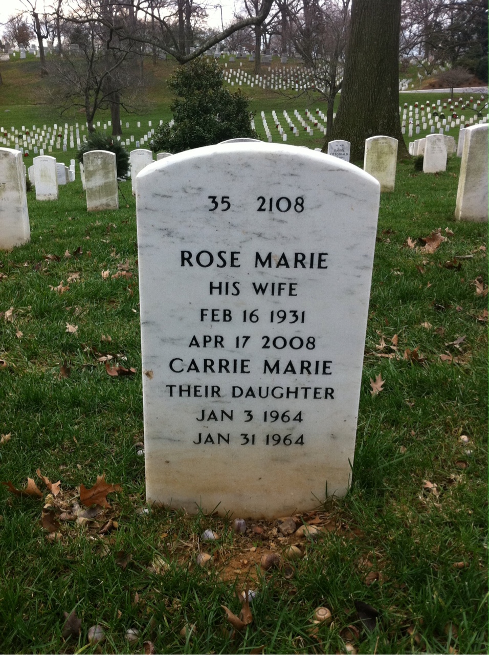 Back of headstone — William Vanmeter