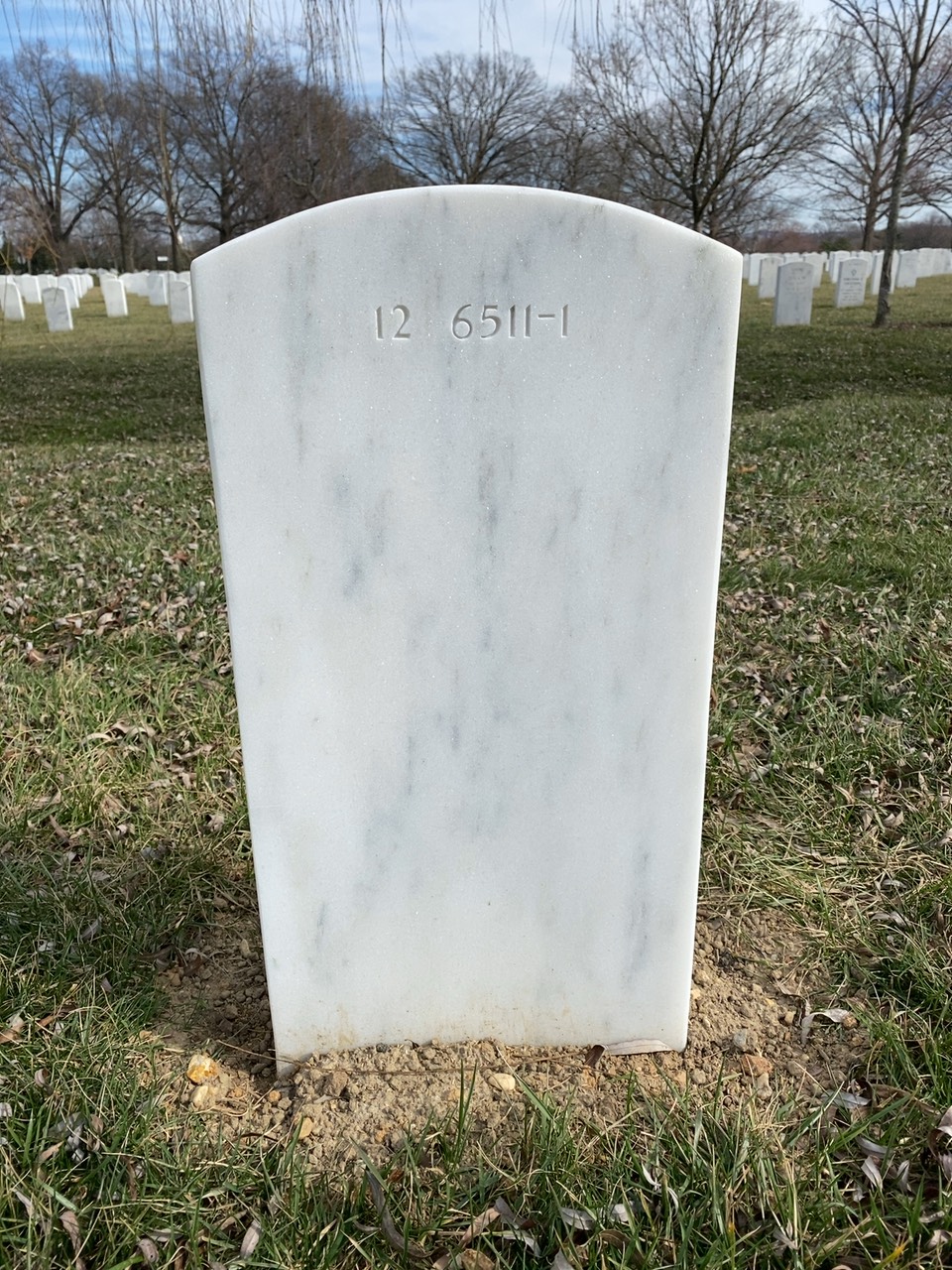 Back of headstone — Wilbert John Schwinn