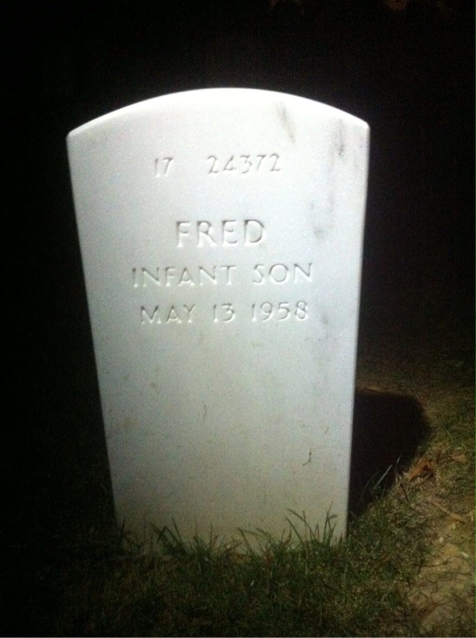 Back of headstone — Fred Kolomyic