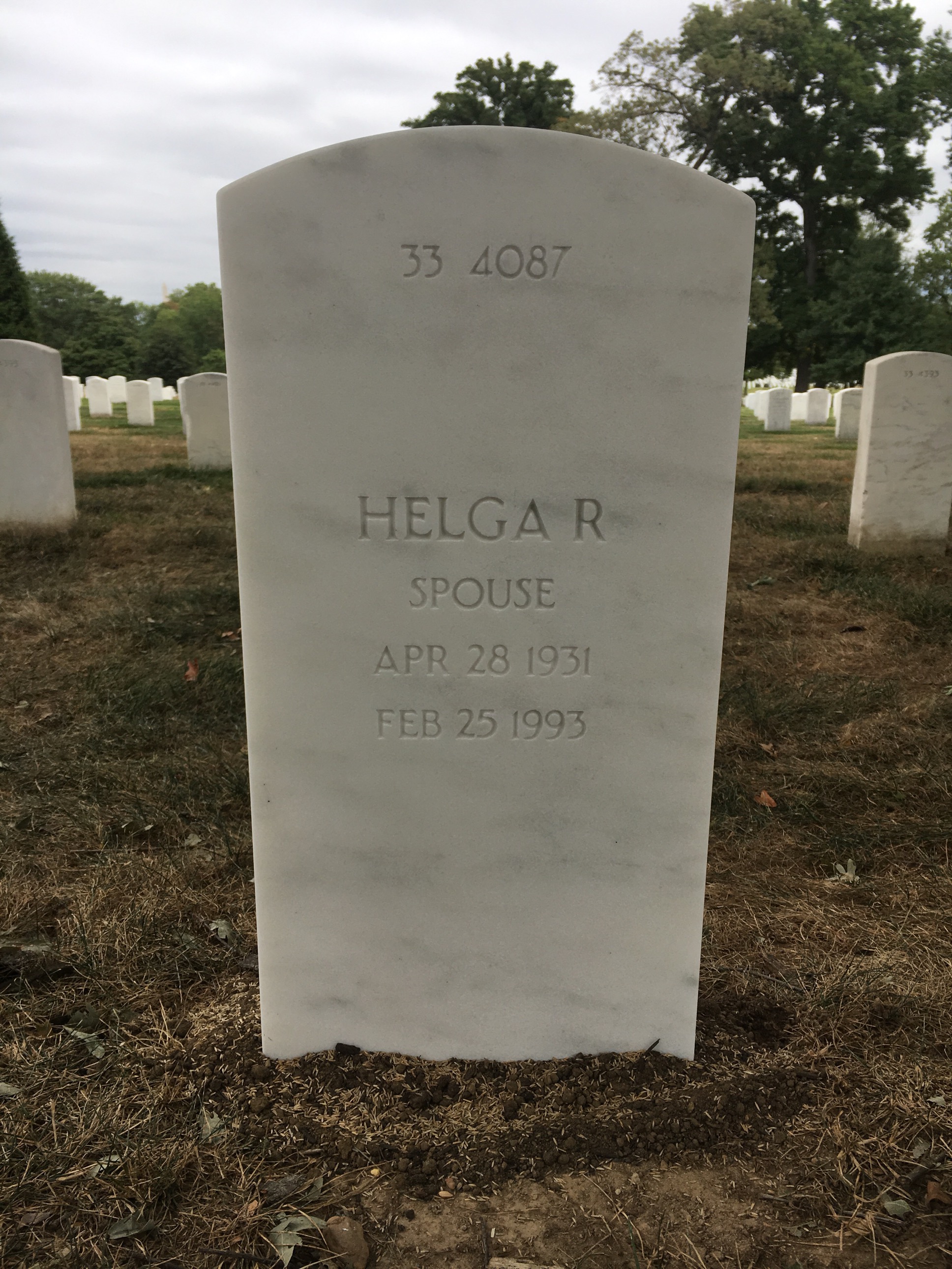 Back of headstone — James Carner