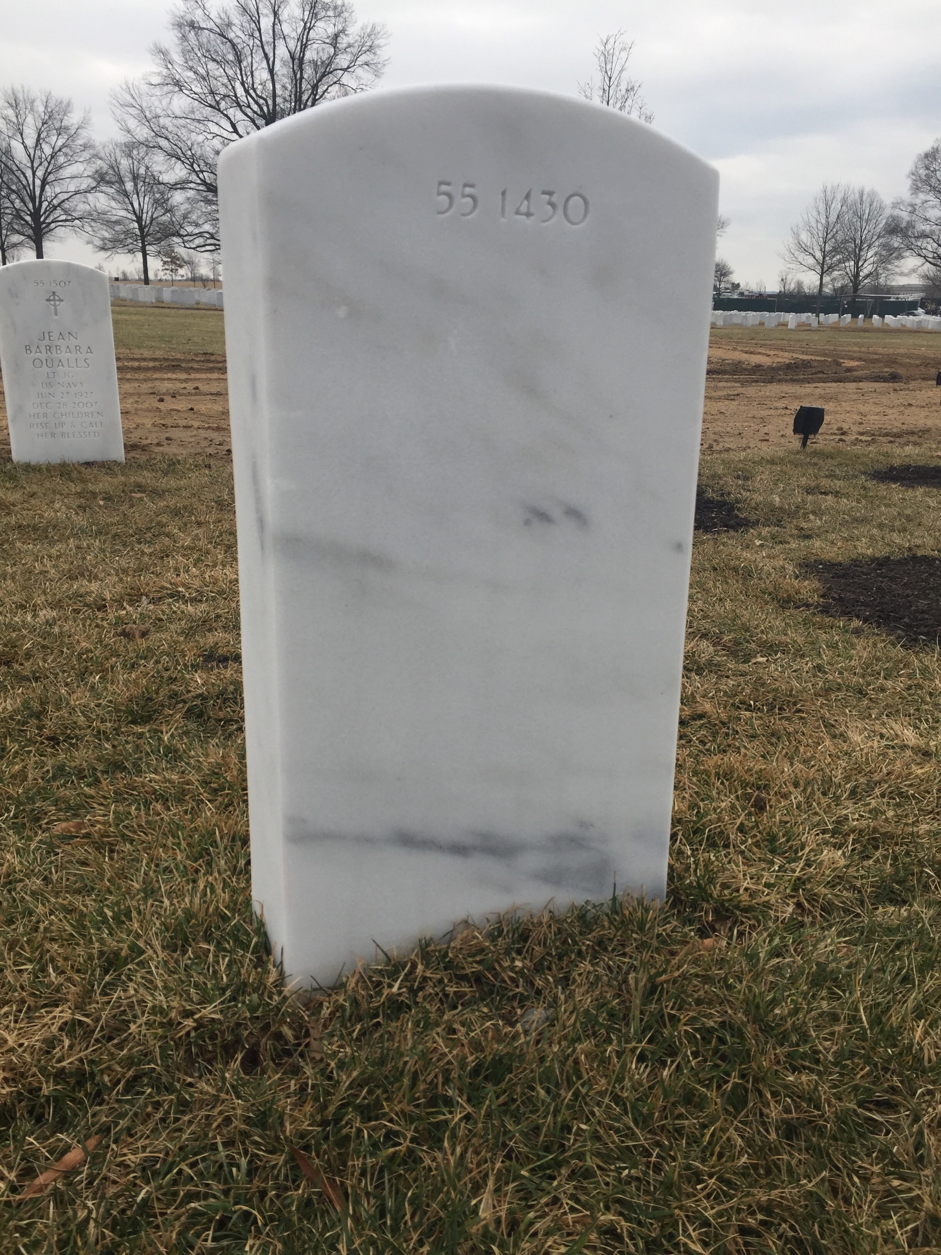 Back of headstone — Weyman W Watson